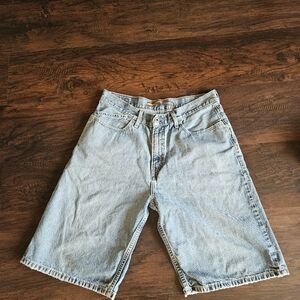Y2K Silver Tab Jean Shorts